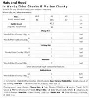 Knitting Pattern - Wendy 5969 - Eider Chunky - Hats & Hood